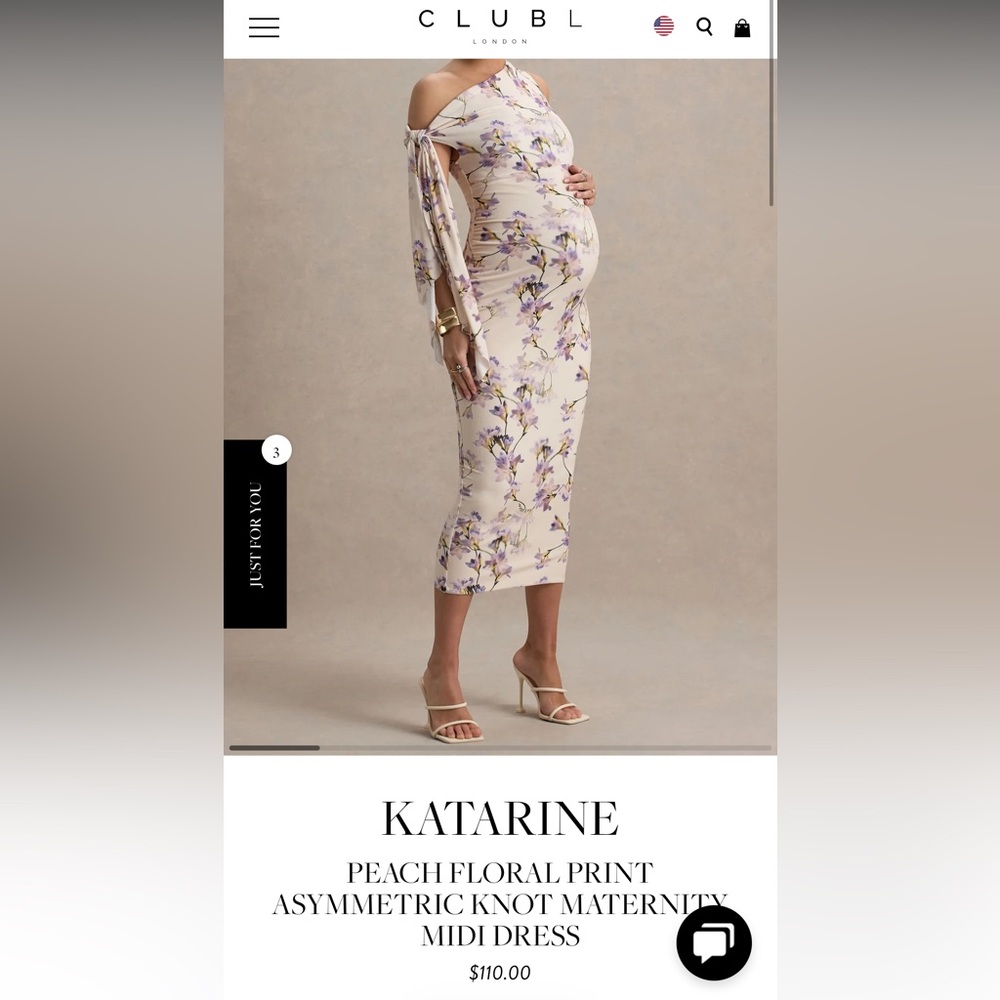 Floral Cream Maternity Dress